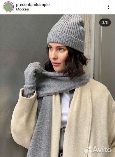 Комплект шапка+перчатки present simple