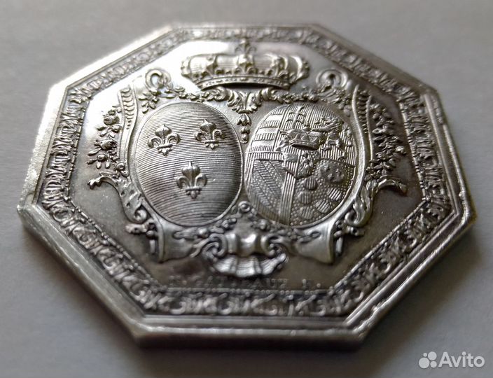 Медаль Жетон Франция 1774 г Коронация Марии-Антуан