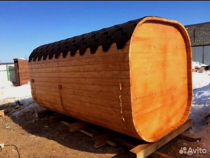 Баня-бочка под ключ