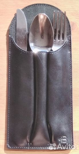 Кожаный чехол для столовый приборов
