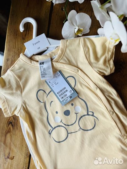 Ромперы песочники 92 h&m