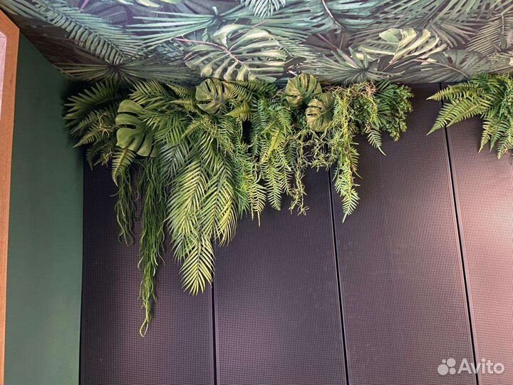 Растения искусственные ампельные свисающие