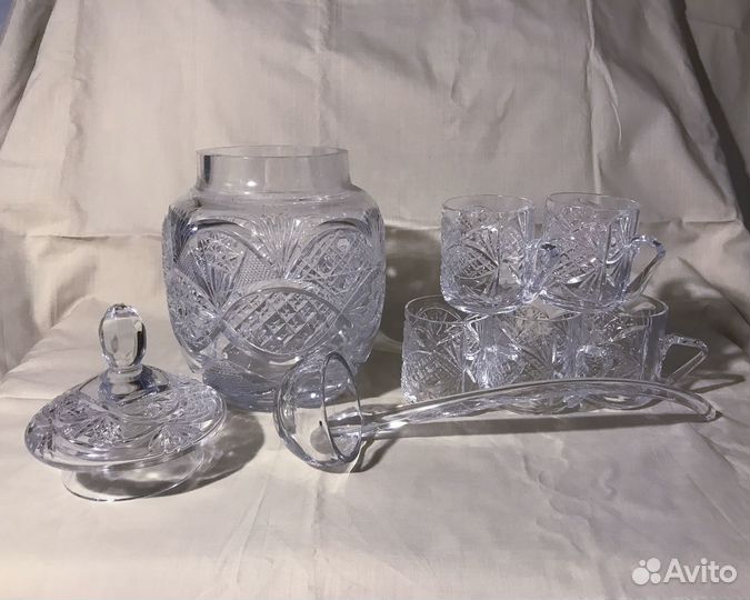 Крюшонница компотница СССР. Дятьковский хрусталь