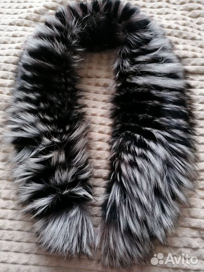 Меховой воротник чернобурка