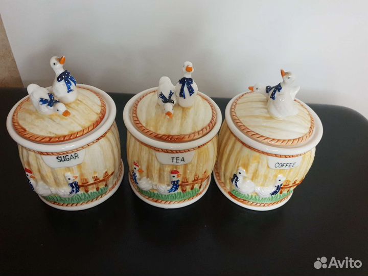 Керамические горшки для хранения сыпучих