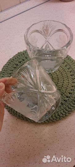 Хрустальная конфетница(комплект)