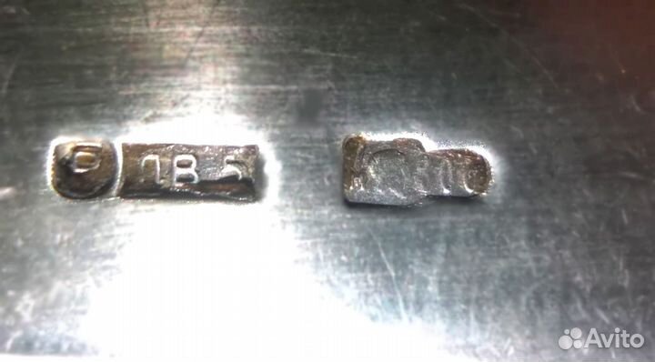 Старинная серебряная вилка