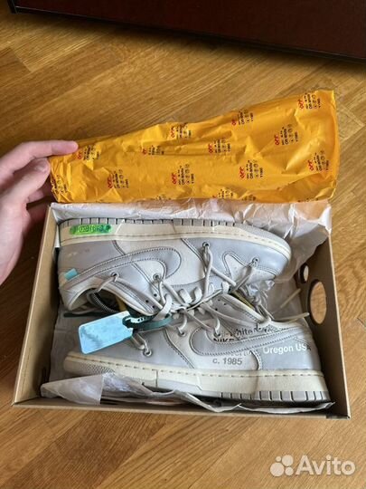 Nike x off white dunk low оригинал