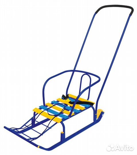 Санки детские тянитолкай №7 с ручкой