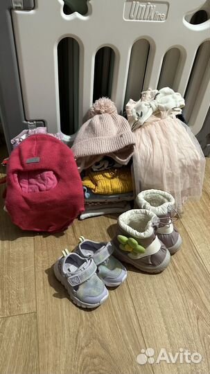 Вещи пакетом, на девочку 74-80, обувь 20р