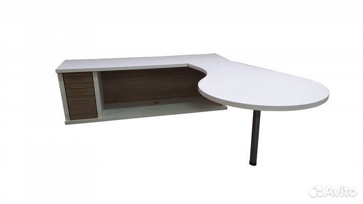 Стол с закруглением с тумбой и нишей (Германия)