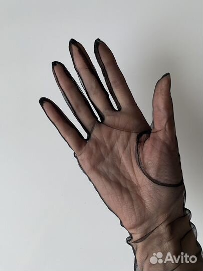 Перчатки женские длинные из сетки