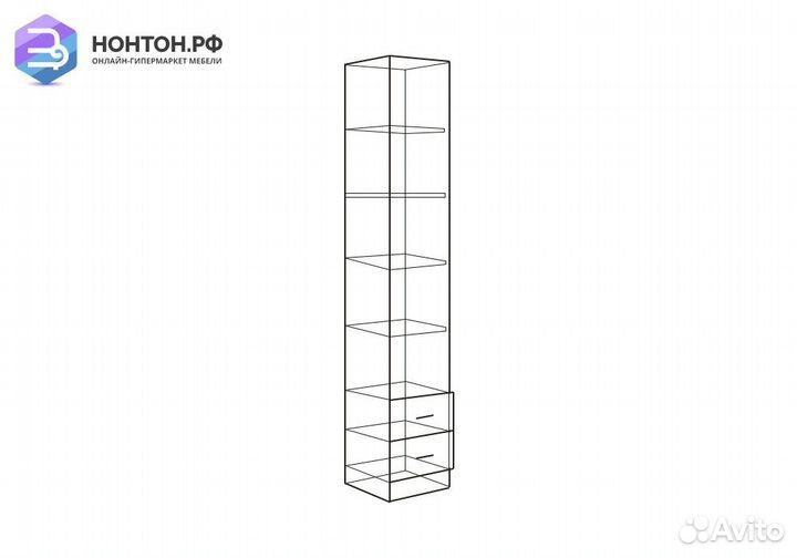 Пенал закрытый Вега Алфавит белый / красный металл