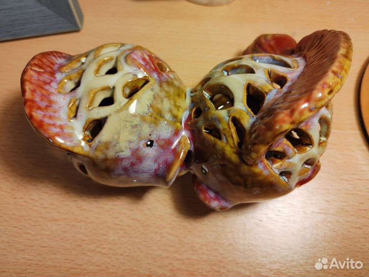 Рыбки неразлучники керамика подсвечник