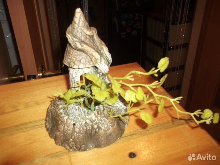 Грот с растениями для аквариума 2 вида