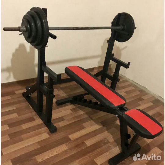 Скамья атлетическая наклонная для жима штанги