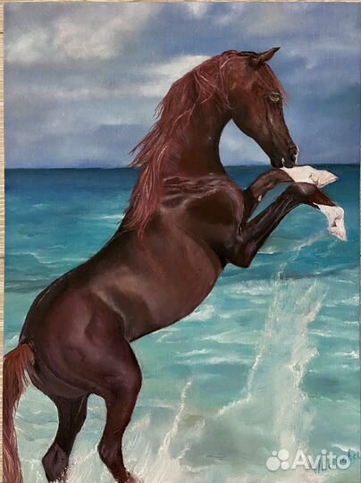 Картина маслом» «Лошадь и море»
