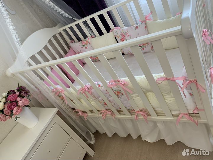 Детская кроватка erbesi с матрасом