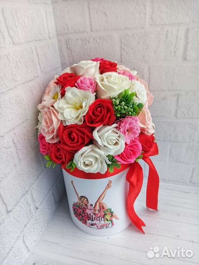 Букет из мыльных роз, цветов ко Дню матери