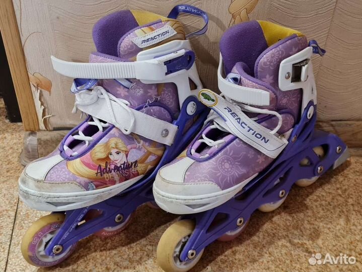 Коньки роликовые Reaction Disney Princess 31-36