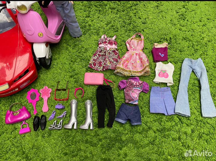 Куклы, набор кукол, машина для кукол, семья кукол