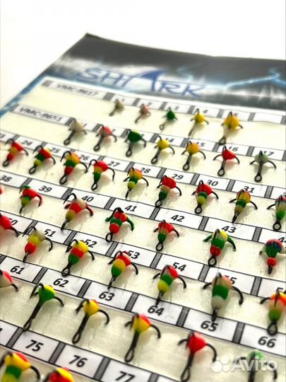 Тройник с эпоксидом shark, крючок VMC и owner