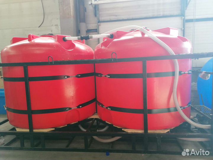 Ёмкость пластиковая в обрешетке