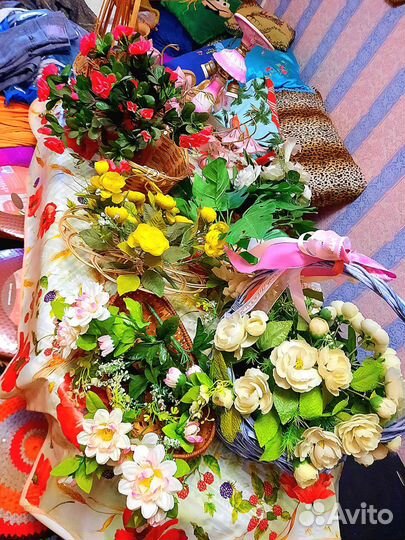 Сервизы чайные, цветы