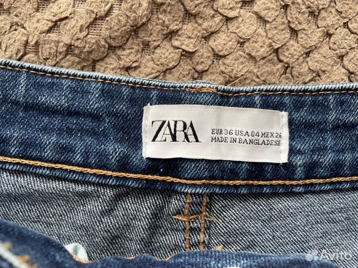 Джинсовые шорты zara 36