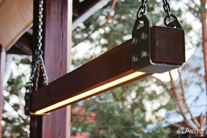 Люстра из дерева