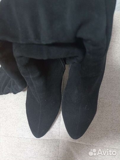 Ботфорты замшевые, р. 37, б/у