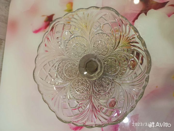 Ваза для фруктов на ножке СССР