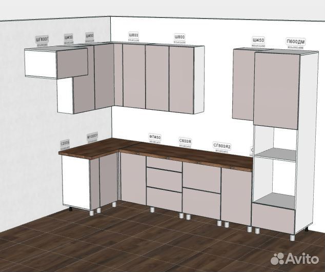 Кухня угловая 1,8*3,3. Рассрочка