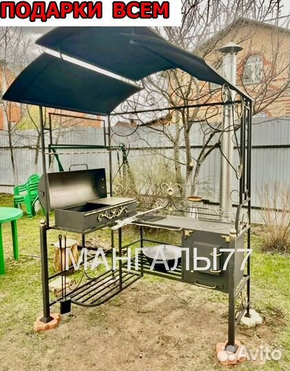 Кованные мангалы с крышей