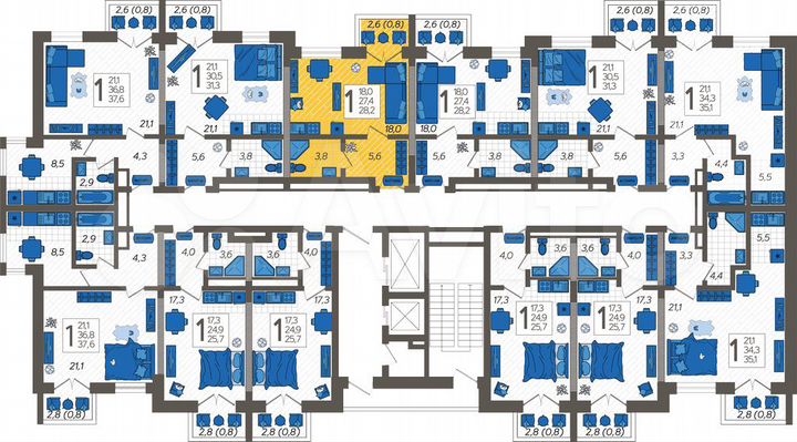 Квартира-студия, 28,2 м², 2/12 эт.