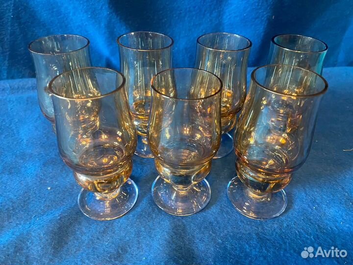 Набор рюмки медовое стекло