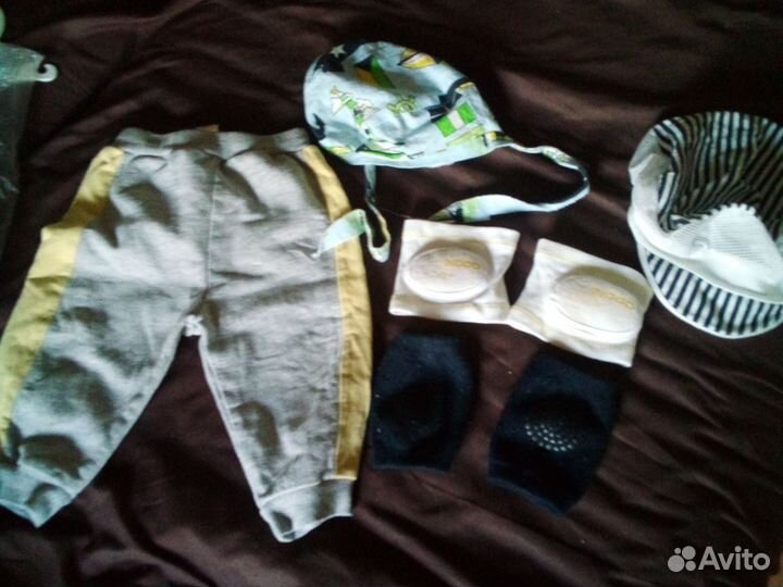 Защита на колени учимся ползать, 2 шт, кепка