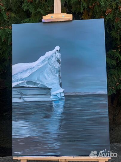 Картина маслом айсберг