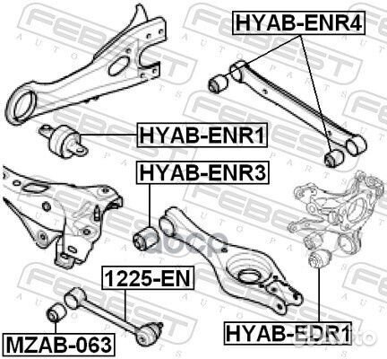 Рычаг задней подвески LR hyundai i30/Elantra