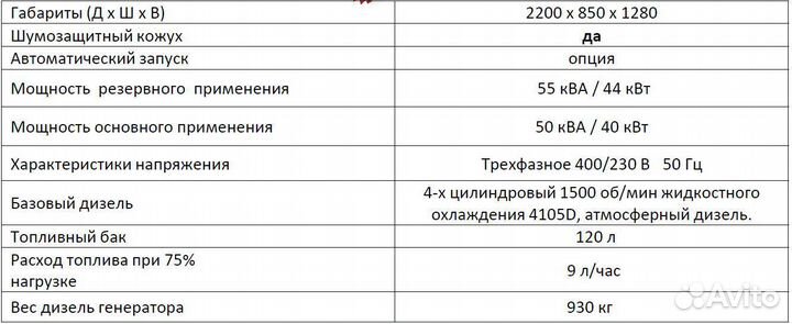 Дизельный генератор станция в кожухе 40 квт