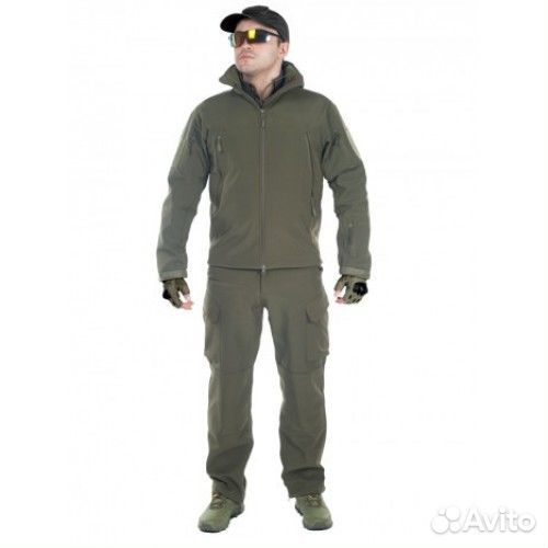 Костюм тактический Softshell на флисе (олива)