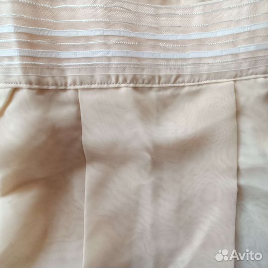 Ламбрекен шифон бежевый