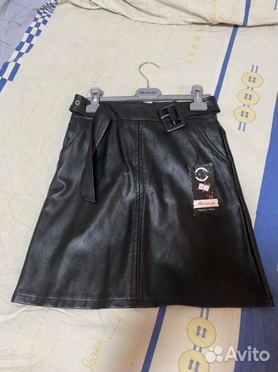 Кожаная юбка
