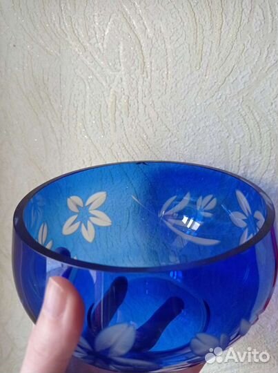 Ваза СССР cobalt кобальт салатница