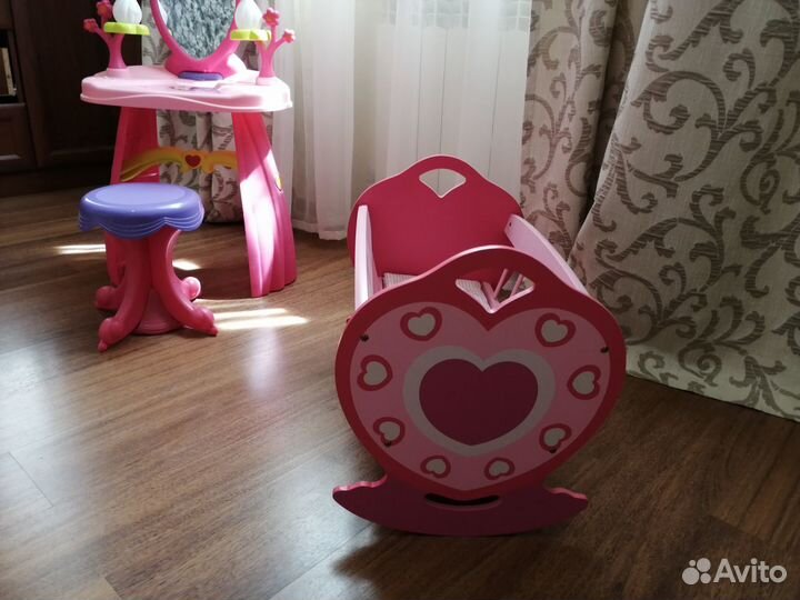 Кровать для куклы деревянная