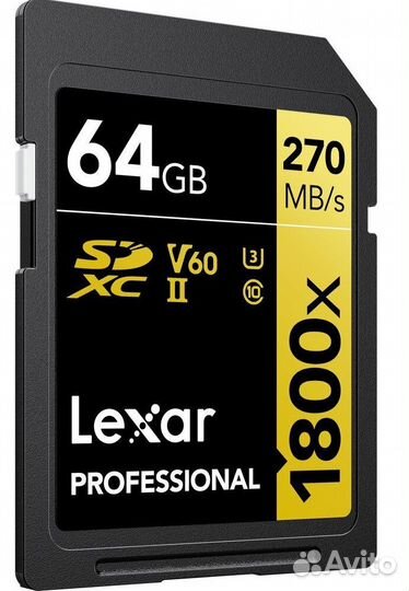 Lexar sdxc 64Gb Gold UHS-II V90 2000x