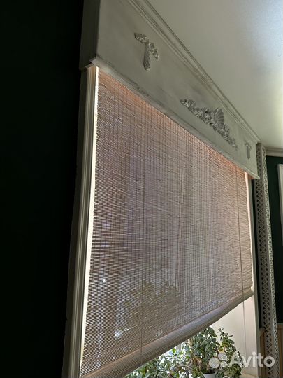 Карниз деревянный с рольшторами