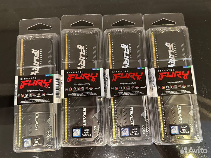 Kingston fury 32Gb Beast Black RGB 3200 мгц CL16