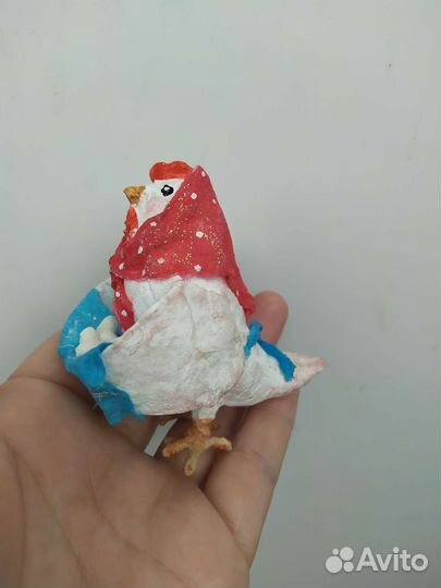 Ватная игрушка курочка пасхальная
