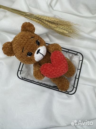 Котик и мишка игрушка мягкая